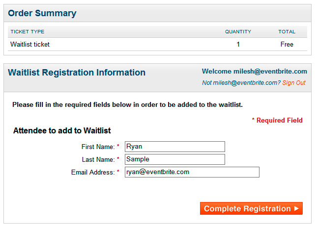Waitlist Management Waitlist Management